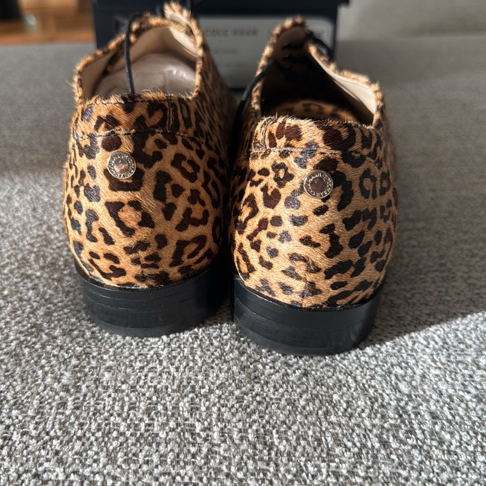 Cole Haan Women's Oxford Leopard Real Fur Size 8.5 - Picture 4 of 5